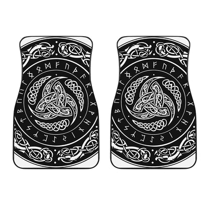 Viking Triple Horn Of Odin Print Front Car Floor Mats