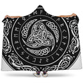 Viking Triple Horn Of Odin Print Hooded Blanket