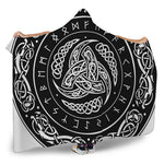 Viking Triple Horn Of Odin Print Hooded Blanket