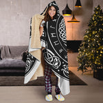 Viking Triple Horn Of Odin Print Hooded Blanket
