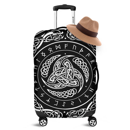 Viking Triple Horn Of Odin Print Luggage Cover