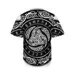 Viking Triple Horn Of Odin Print Men's Baseball Jersey
