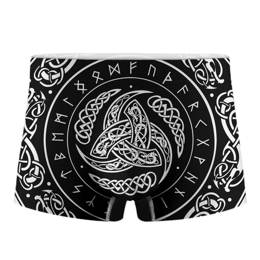 Viking Triple Horn Of Odin Print Men's Boxer Briefs