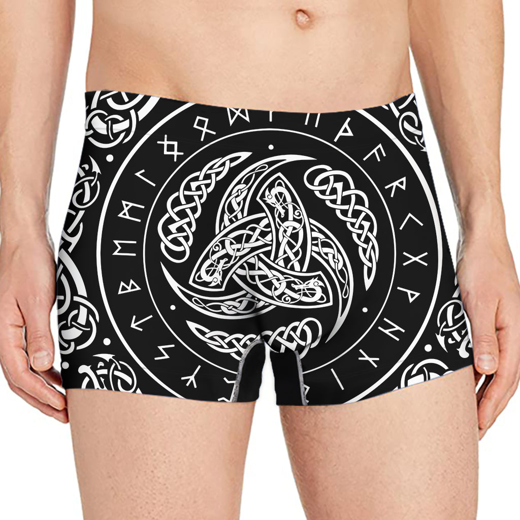 Viking Triple Horn Of Odin Print Men's Boxer Briefs