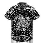 Viking Triple Horn Of Odin Print Men's Short Sleeve Shirt