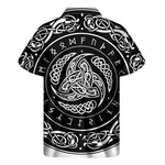 Viking Triple Horn Of Odin Print Men's Short Sleeve Shirt