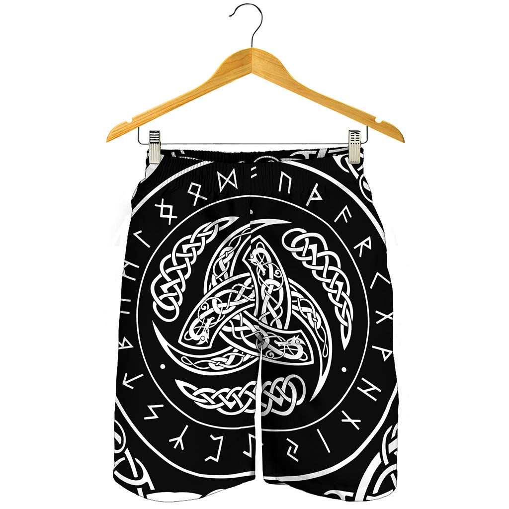 Viking Triple Horn Of Odin Print Men's Shorts