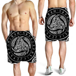 Viking Triple Horn Of Odin Print Men's Shorts