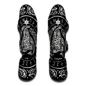 Viking Triple Horn Of Odin Print Muay Thai Shin Guard