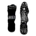 Viking Triple Horn Of Odin Print Muay Thai Shin Guard