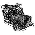 Viking Triple Horn Of Odin Print Pet Car Back Seat Cover