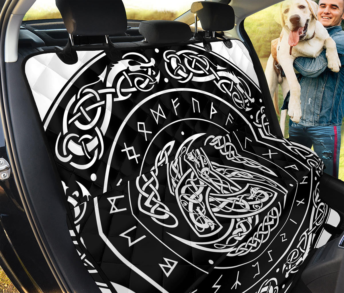 Viking Triple Horn Of Odin Print Pet Car Back Seat Cover