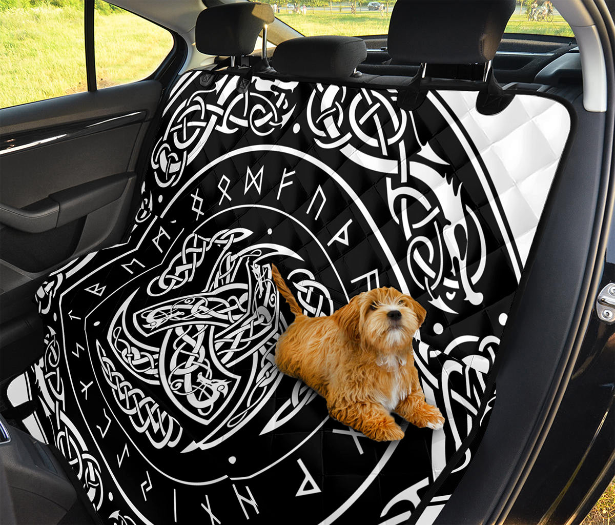 Viking Triple Horn Of Odin Print Pet Car Back Seat Cover