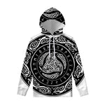 Viking Triple Horn Of Odin Print Pullover Hoodie