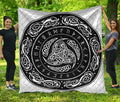 Viking Triple Horn Of Odin Print Quilt