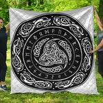 Viking Triple Horn Of Odin Print Quilt