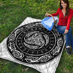 Viking Triple Horn Of Odin Print Quilt