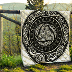 Viking Triple Horn Of Odin Print Quilt