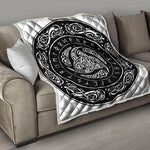 Viking Triple Horn Of Odin Print Quilt