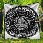 Viking Triple Horn Of Odin Print Quilt