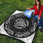 Viking Triple Horn Of Odin Print Quilt