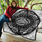 Viking Triple Horn Of Odin Print Quilt