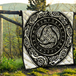 Viking Triple Horn Of Odin Print Quilt