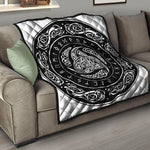 Viking Triple Horn Of Odin Print Quilt