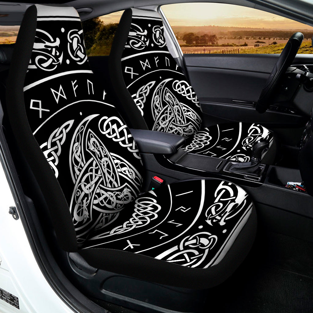 Viking Triple Horn Of Odin Print Universal Fit Car Seat Covers