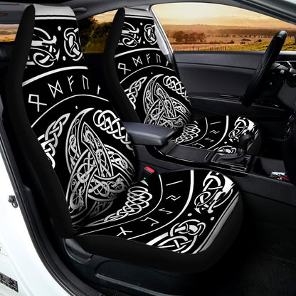 Viking Triple Horn Of Odin Print Universal Fit Car Seat Covers