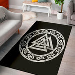 Viking Valhalla Symbol Print Area Rug