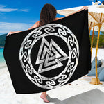 Viking Valhalla Symbol Print Beach Sarong Wrap