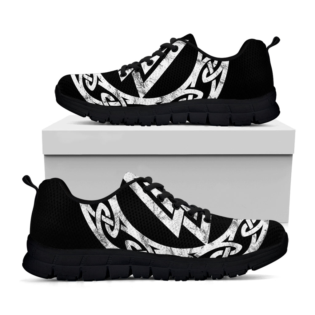 Viking Valhalla Symbol Print Black Sneakers