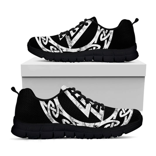 Viking Valhalla Symbol Print Black Sneakers