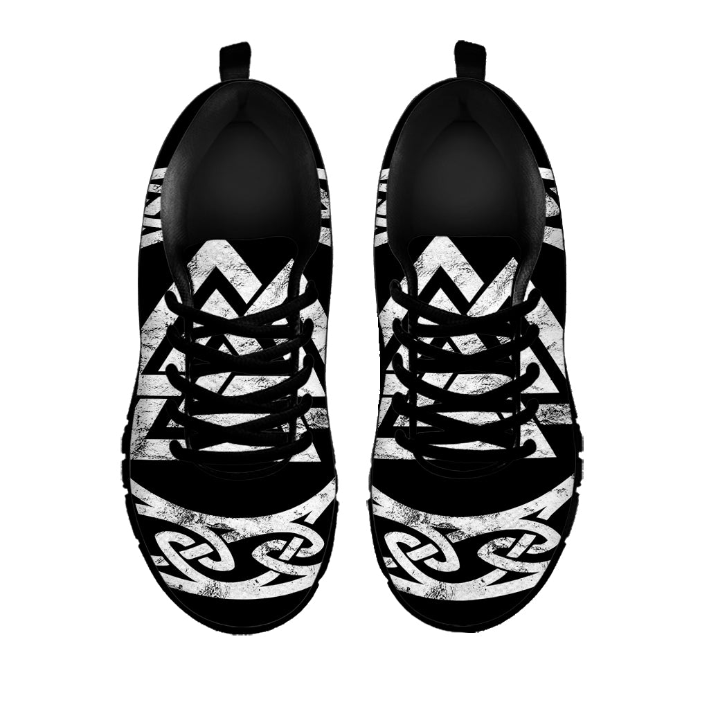 Viking Valhalla Symbol Print Black Sneakers