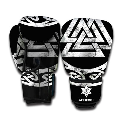 Viking Valhalla Symbol Print Boxing Gloves