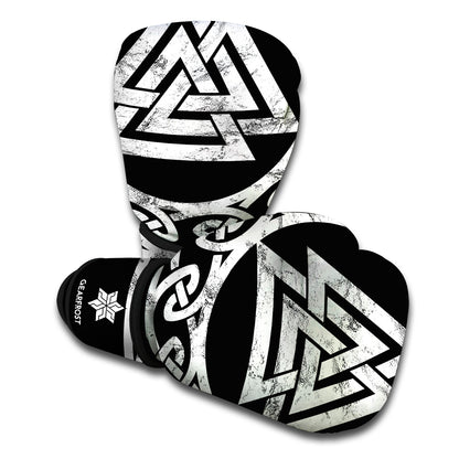 Viking Valhalla Symbol Print Boxing Gloves