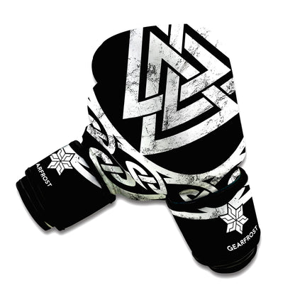 Viking Valhalla Symbol Print Boxing Gloves