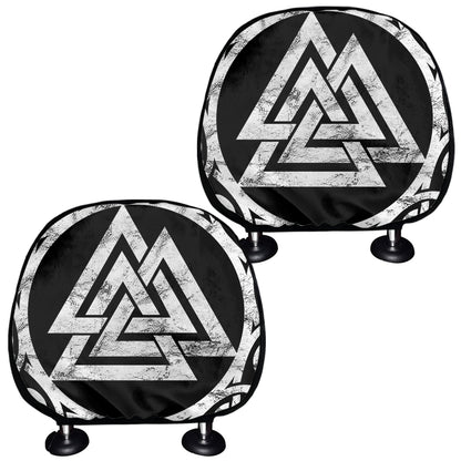 Viking Valhalla Symbol Print Car Headrest Covers