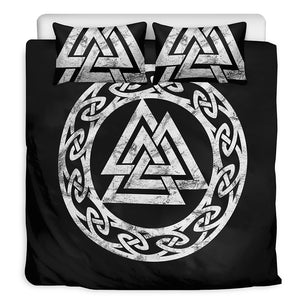 Viking Valhalla Symbol Print Duvet Cover Bedding Set