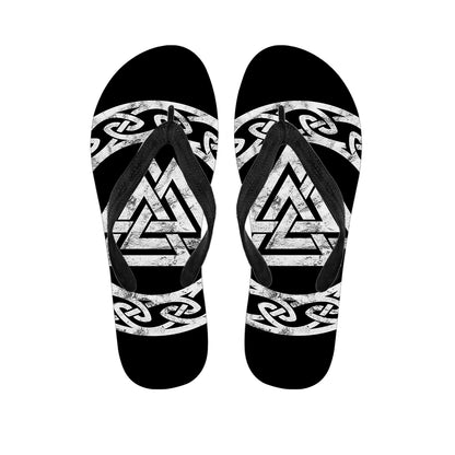 Viking Valhalla Symbol Print Flip Flops