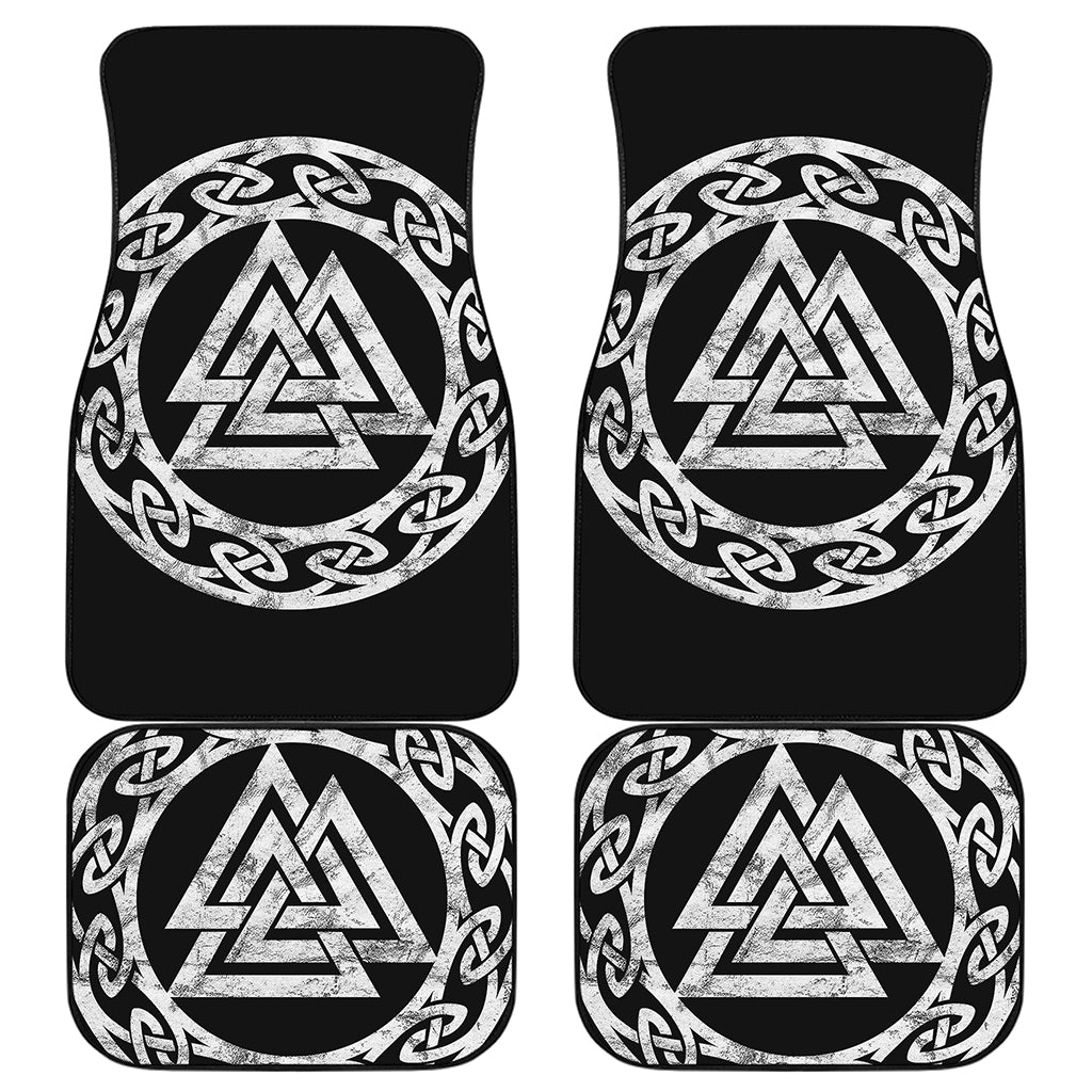 Viking Valhalla Symbol Print Front and Back Car Floor Mats