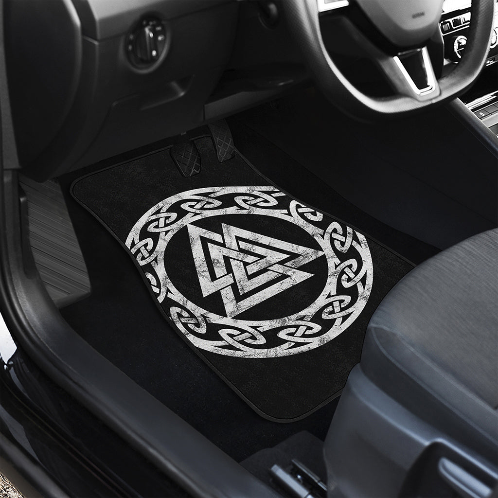 Viking Valhalla Symbol Print Front and Back Car Floor Mats