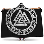Viking Valhalla Symbol Print Hooded Blanket