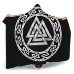 Viking Valhalla Symbol Print Hooded Blanket