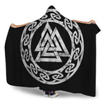 Viking Valhalla Symbol Print Hooded Blanket