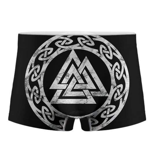 Viking Valhalla Symbol Print Men's Boxer Briefs