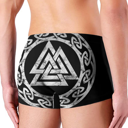 Viking Valhalla Symbol Print Men's Boxer Briefs