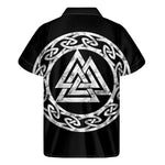 Viking Valhalla Symbol Print Men's Short Sleeve Shirt