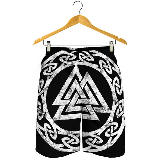 Viking Valhalla Symbol Print Men's Shorts